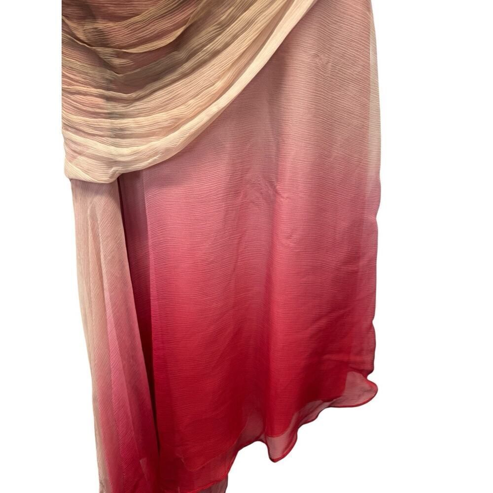 Vintage Y2K 100% Silk Ombre Fairy Dress Chain Strap Asym Midi 8 - Picture 9 of 16